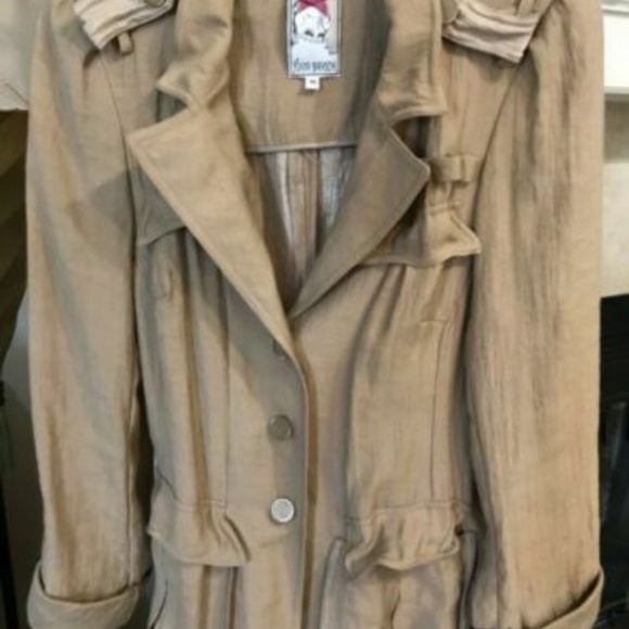 SALE YOANA BARASCHI  TAN MILITARY JACKET RARE - Picture 3 of 5